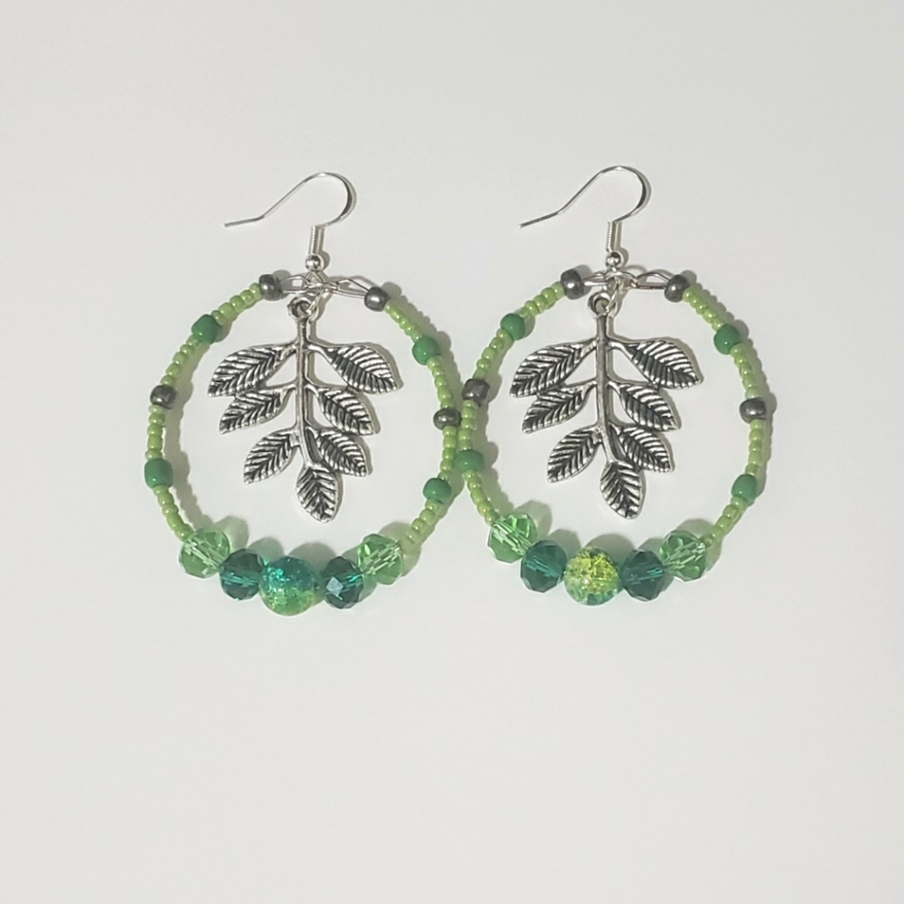 Beaded Hoop Earrings
